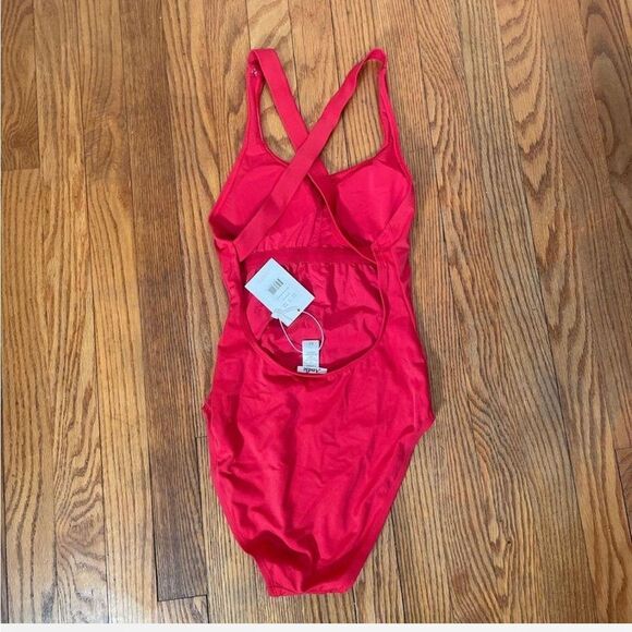 Andie The Tulum One Piece Swimsuit Cherry Red size S NWT - Picture 3 of 7